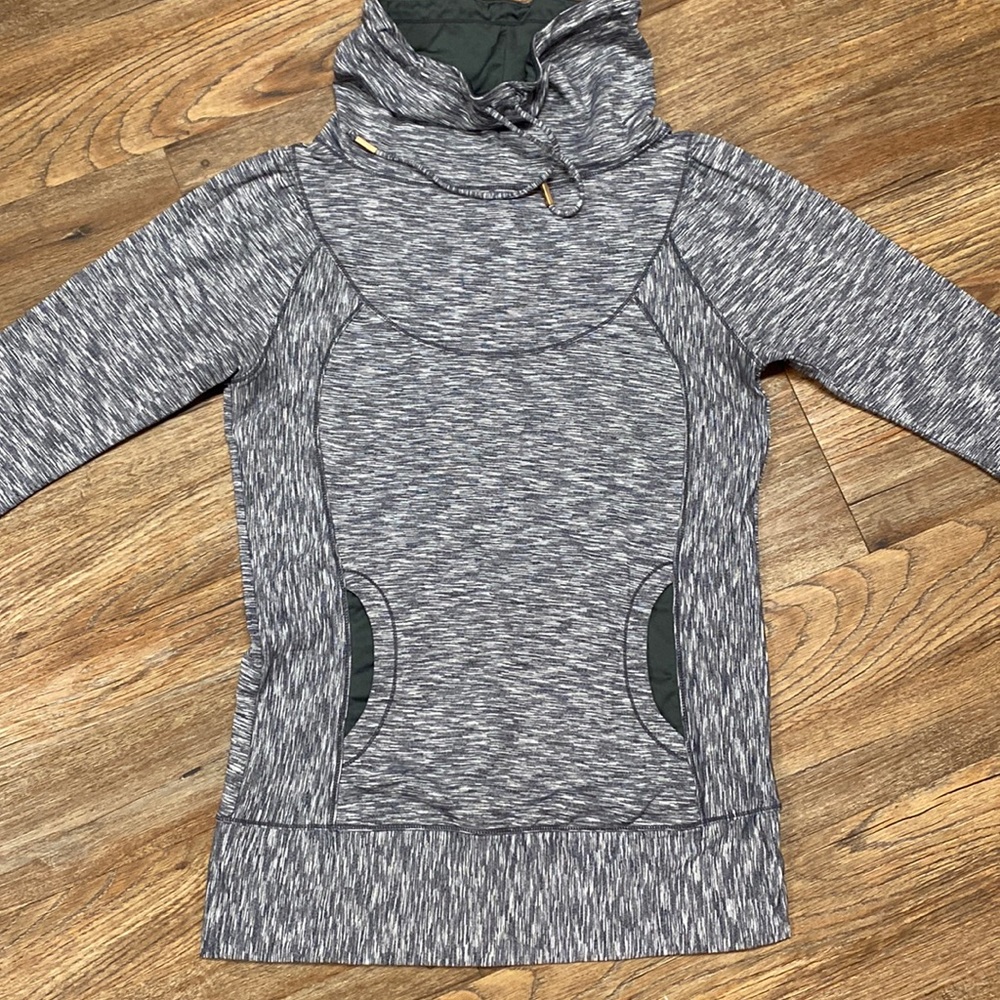 PRANA Cowl Performance Top Space Dyed Pockets - Picture 1 of 4